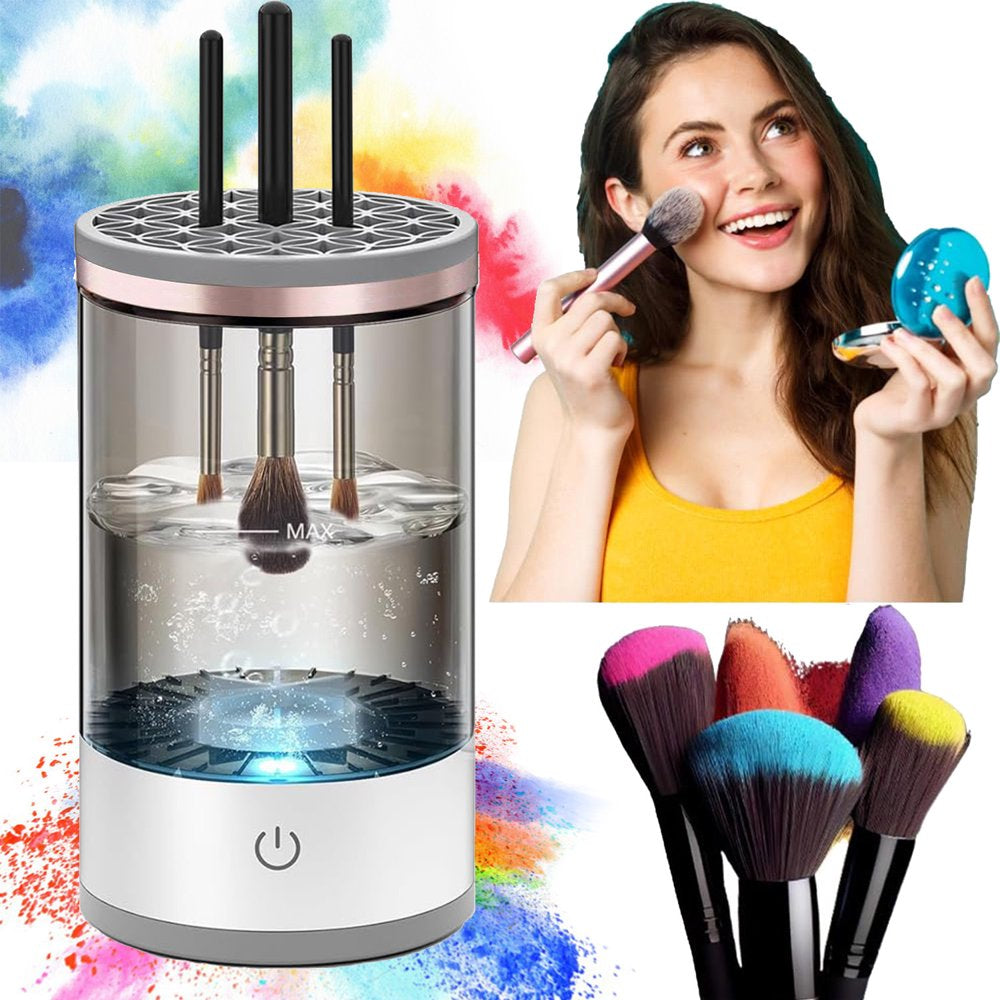 Cosmetic Electric Brush Cleaner, Automatic Spinning for All Size Makeup Brush, Gift for Women Wife Friend