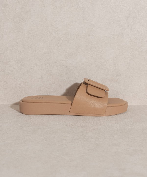 Creamy Brown Daisy - Single Buckle Slide