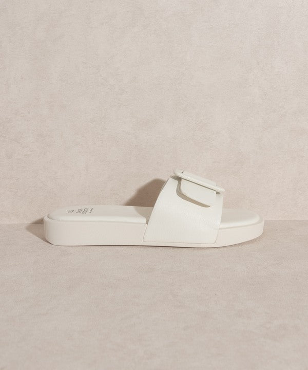 Creamy Brown Daisy - Single Buckle Slide
