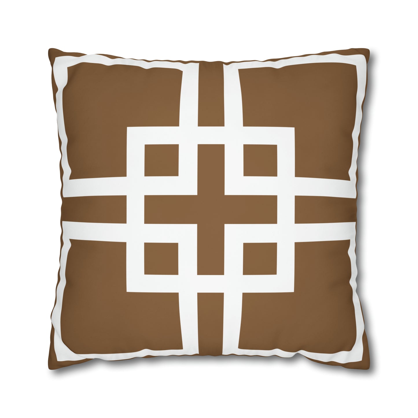 Cappuccino latte giant relaxing Cozy Squre Geometric Sequence Polyester Pillowcase