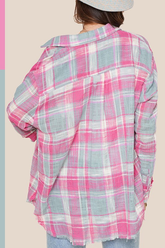 Pink Peony Flower inspired Light weight Shirt Top