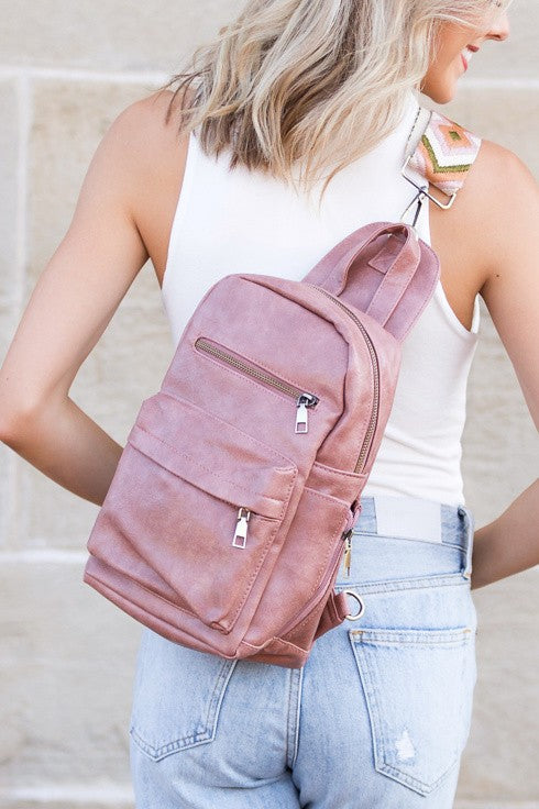 Vintage Modern Simple Nylon Convertible Backpack Sling
