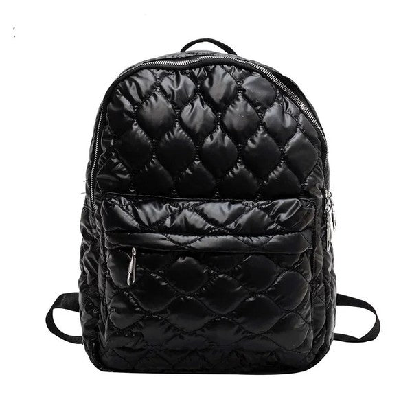 Puff Planet Quilted Metallic Puffer Backpack