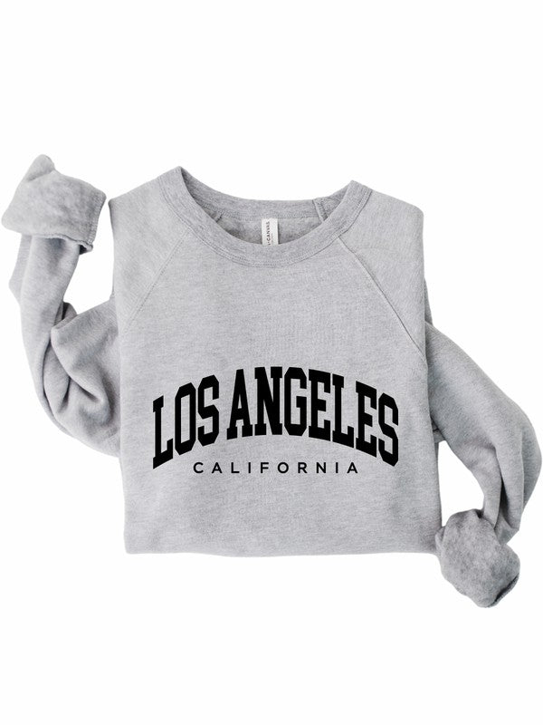 Sweet Fitted Los Angeles California Graphic Crewneck Sweatshirt