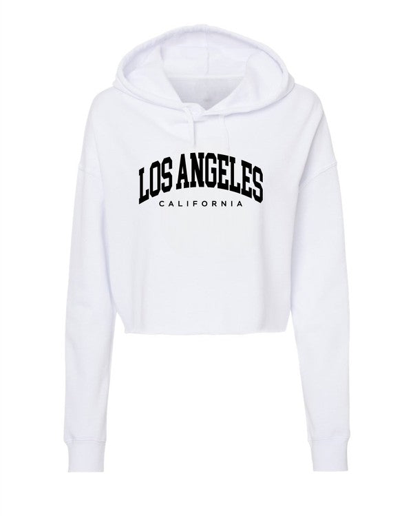 Short ice cream Colored Los Angeles California Cropped Hoodie