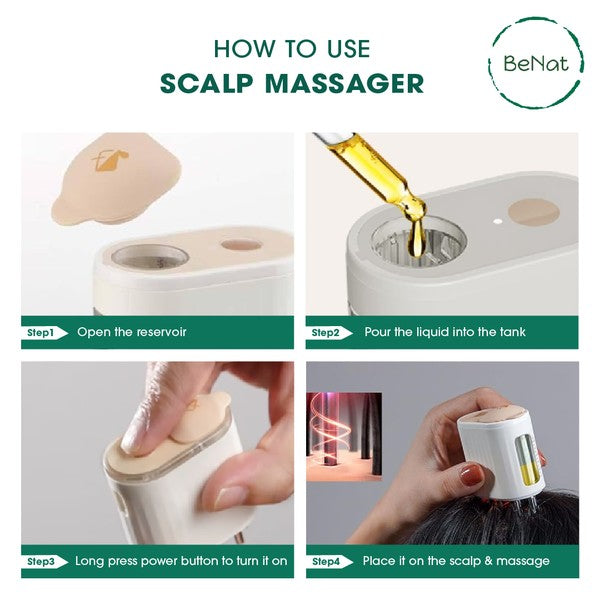 Soft Electric Oil Applicator Scalp Massager 2 in 1.