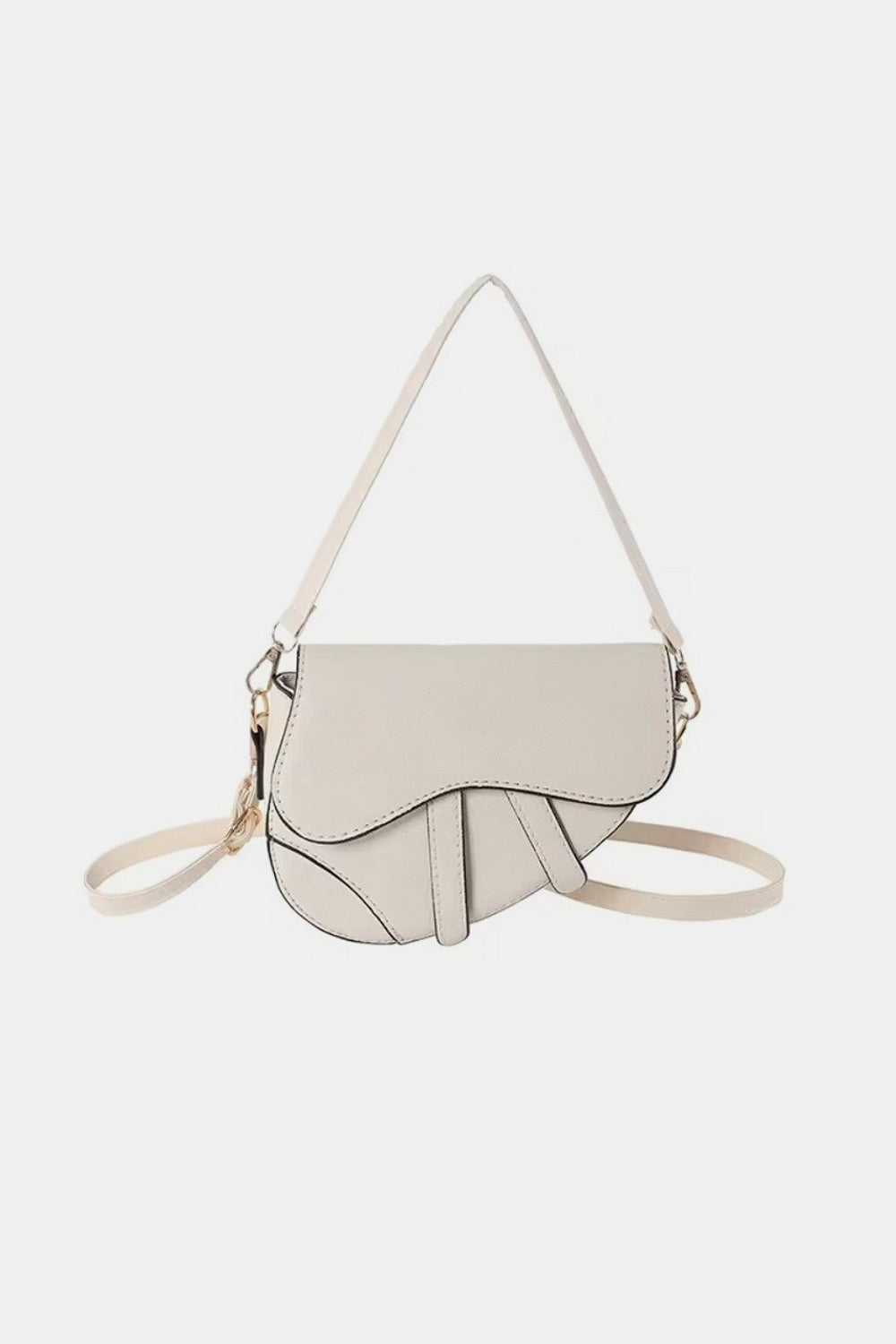 Curved design Crossbody Saddle Bag