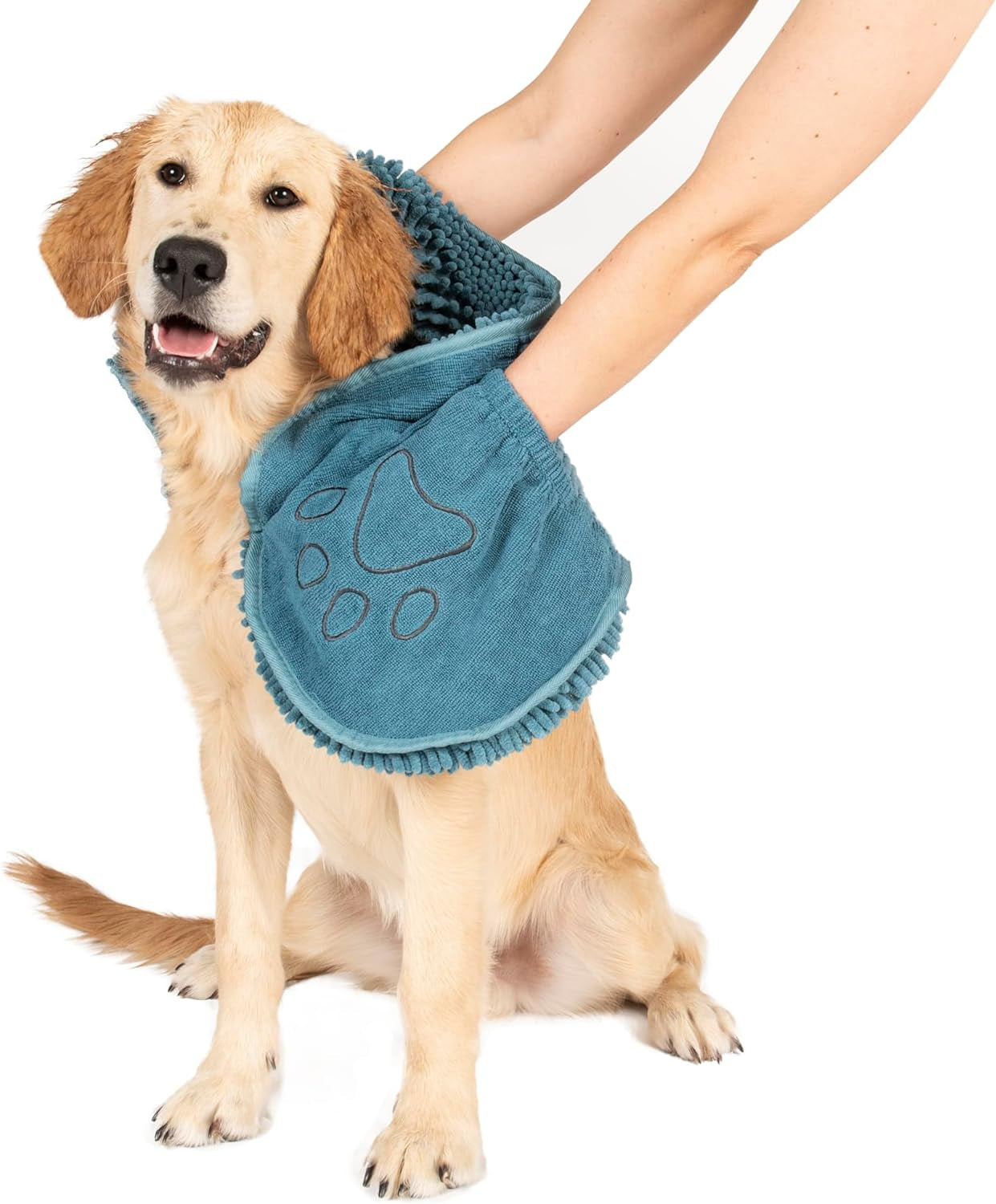 Heavy Duty Shammy Dog Towels for Drying Dogs - Soft Microfiber Bath Towel - Super Absorbent, Quick Drying, & Machine Washable - Must Have Dog & Cat Bathing Supplies | Grey 13X31