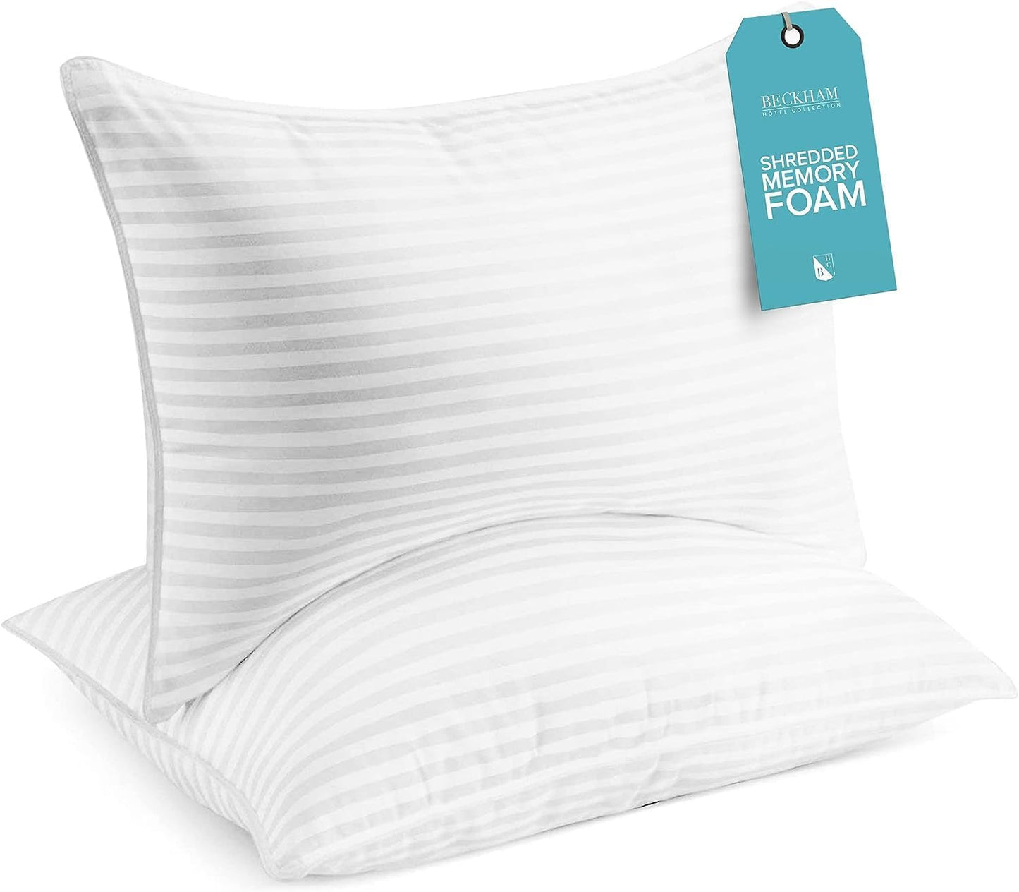 Bed Pillows Standard / Queen Size Set of 2 - down Alternative Bedding Gel Cooling Pillow for Back, Stomach or Side Sleepers