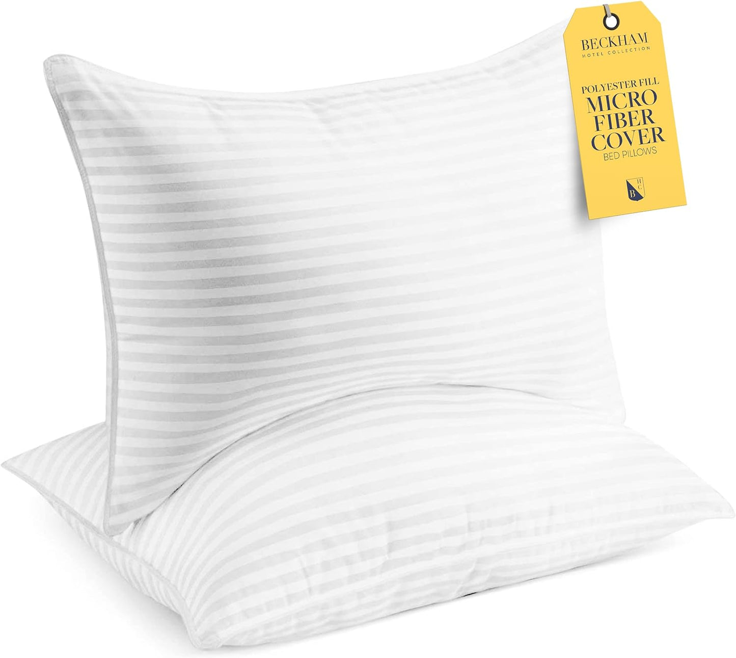 Bed Pillows Standard / Queen Size Set of 2 - down Alternative Bedding Gel Cooling Pillow for Back, Stomach or Side Sleepers