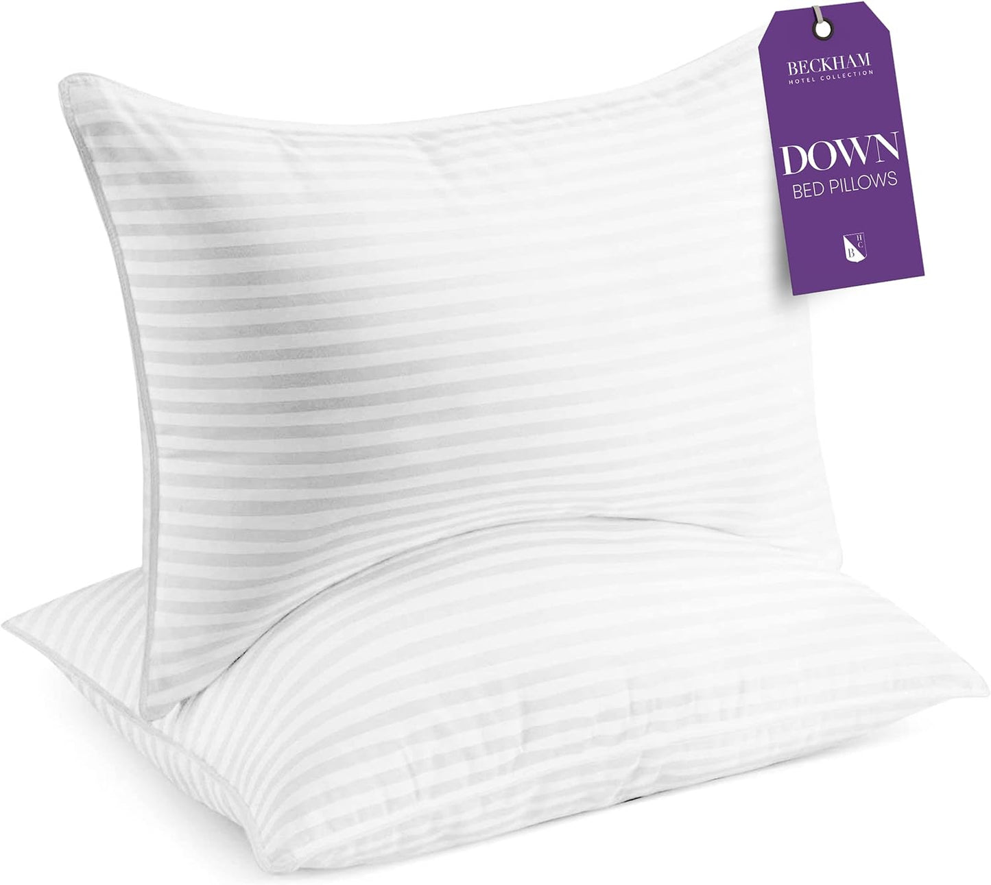 Bed Pillows Standard / Queen Size Set of 2 - down Alternative Bedding Gel Cooling Pillow for Back, Stomach or Side Sleepers