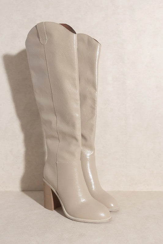 Glow Beige High Max Sands KNEE HIGH, BOOTS