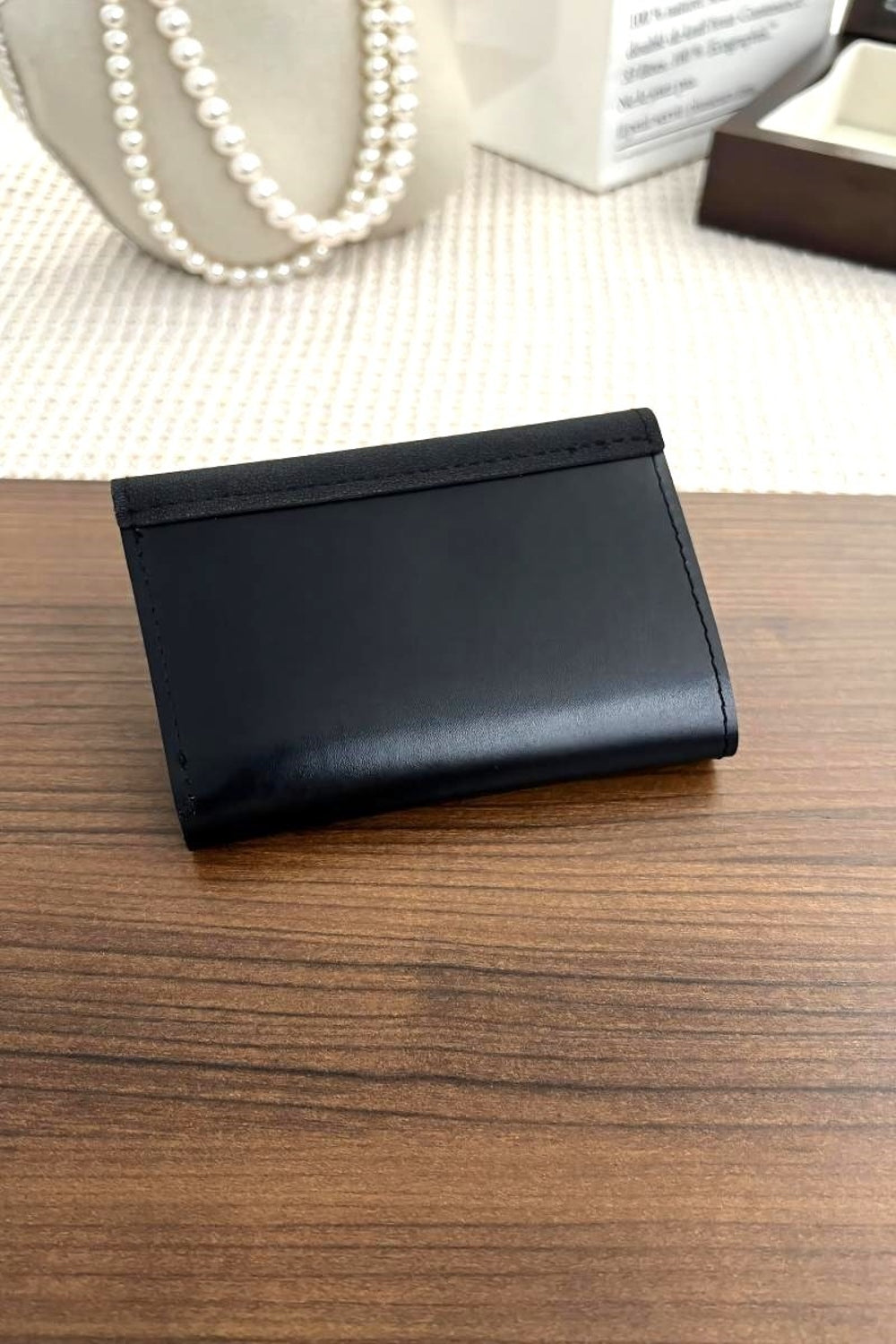 V point Compact Trifold Wallet