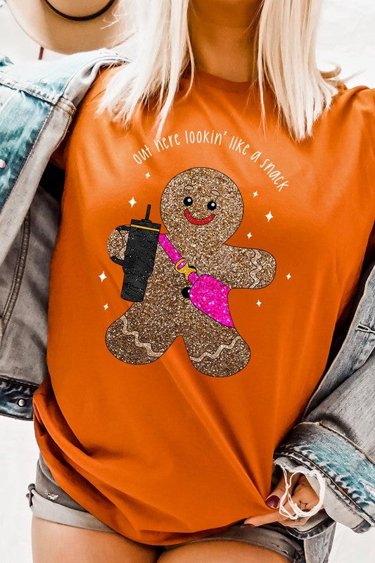 Pink Cross Bag Ginger Bread Shoping Man SHORT SLEEVE