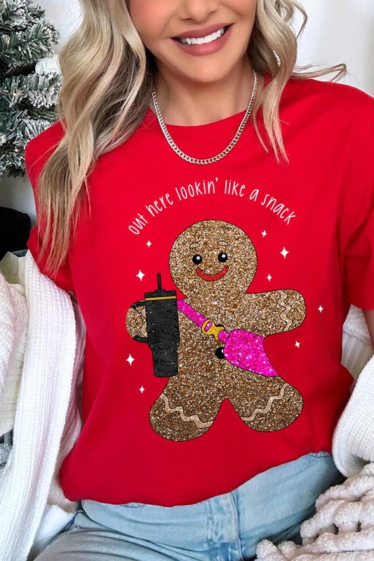 Pink Cross Bag Ginger Bread Shoping Man SHORT SLEEVE
