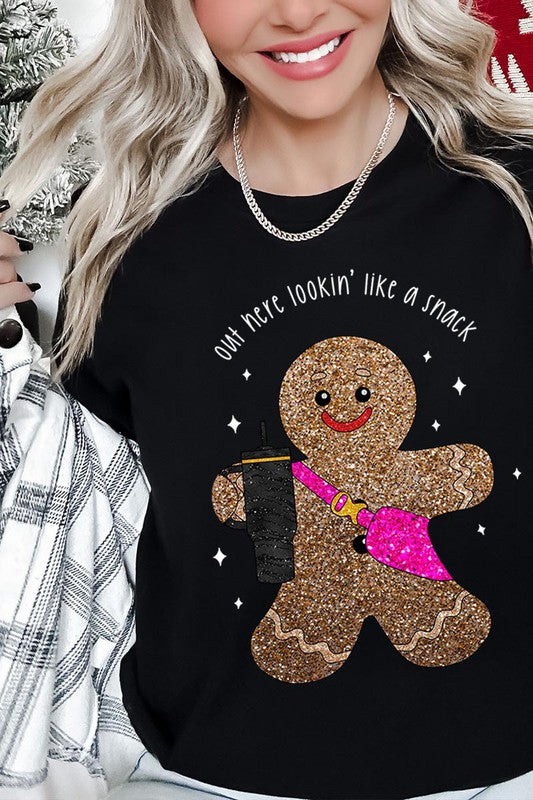 Pink Cross Bag Ginger Bread Shoping Man SHORT SLEEVE