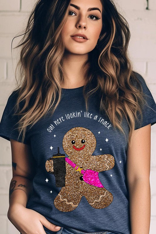 Pink Cross Bag Ginger Bread Shoping Man SHORT SLEEVE