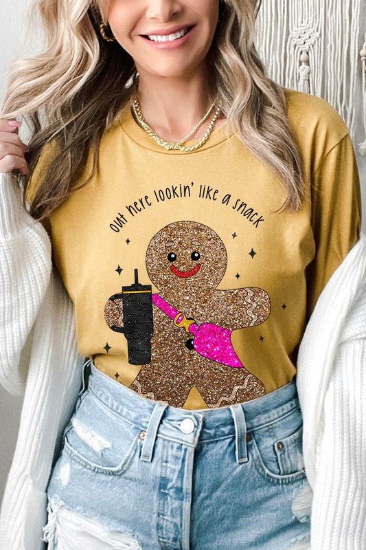 Pink Cross Bag Ginger Bread Shoping Man SHORT SLEEVE