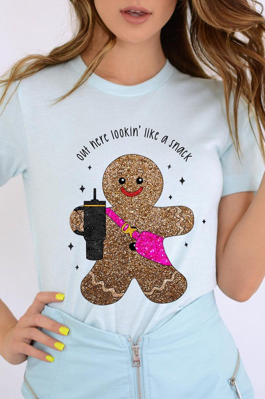 Pink Cross Bag Ginger Bread Shoping Man SHORT SLEEVE