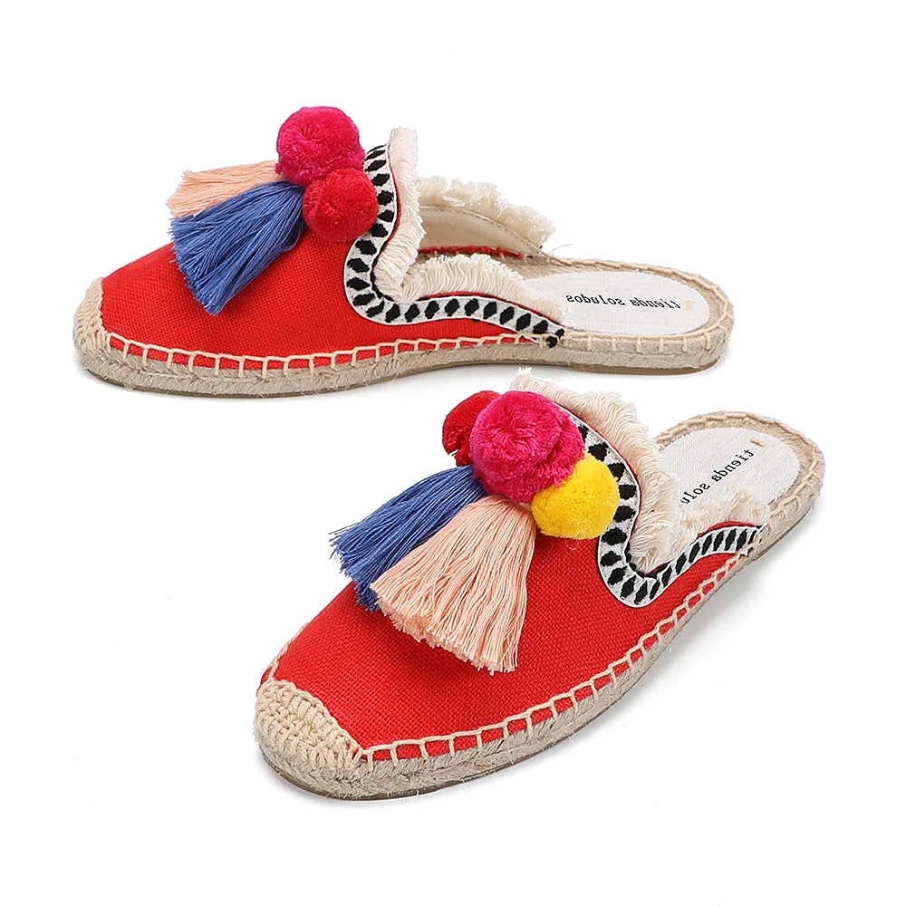 Canvas Rubber Spring/autumn Mules Unicornio Terlik Tienda Soludos Espadrilles For Flat Sandals