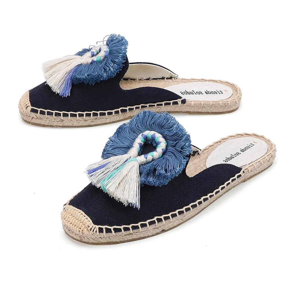 Canvas Rubber Spring/autumn Mules Unicornio Terlik Tienda Soludos Espadrilles For Flat Sandals