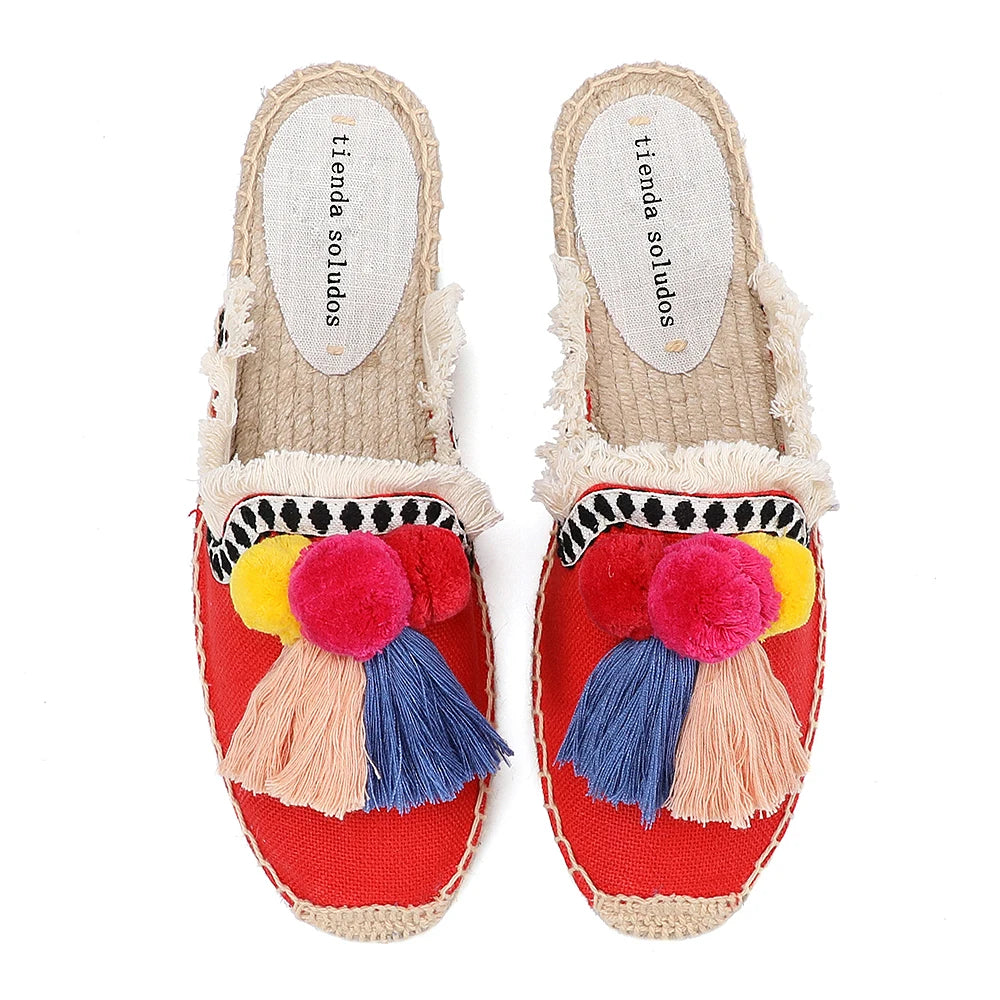 Canvas Rubber Spring/autumn Mules Unicornio Terlik Tienda Soludos Espadrilles For Flat Sandals