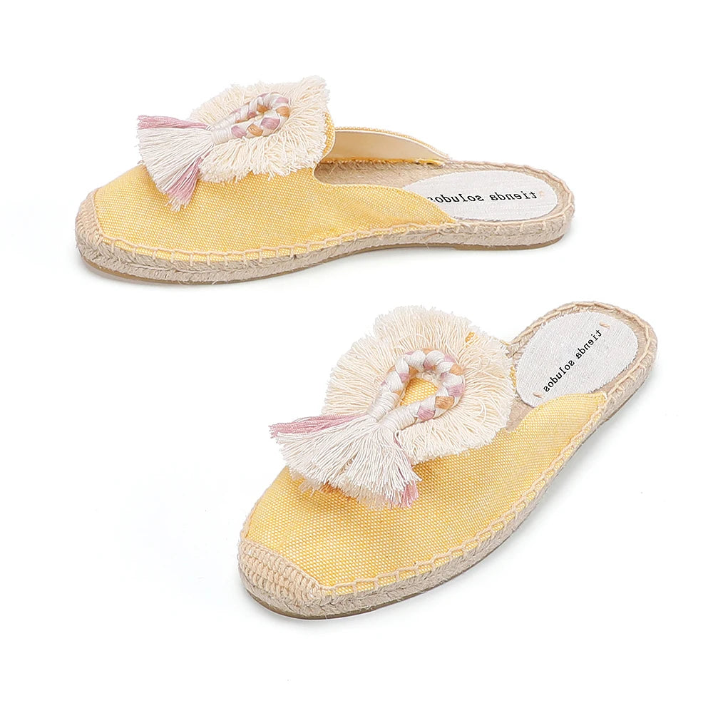 Canvas Rubber Spring/autumn Mules Unicornio Terlik Tienda Soludos Espadrilles For Flat Sandals