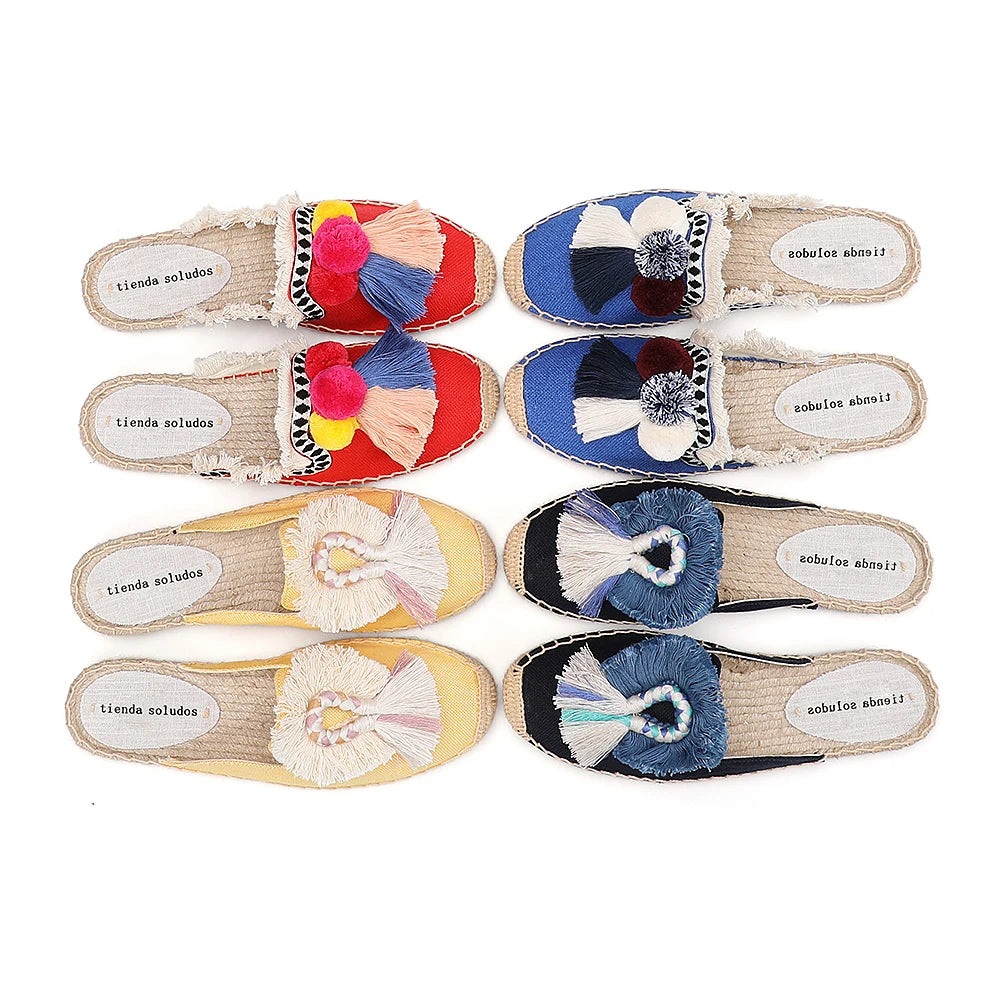 Canvas Rubber Spring/autumn Mules Unicornio Terlik Tienda Soludos Espadrilles For Flat Sandals