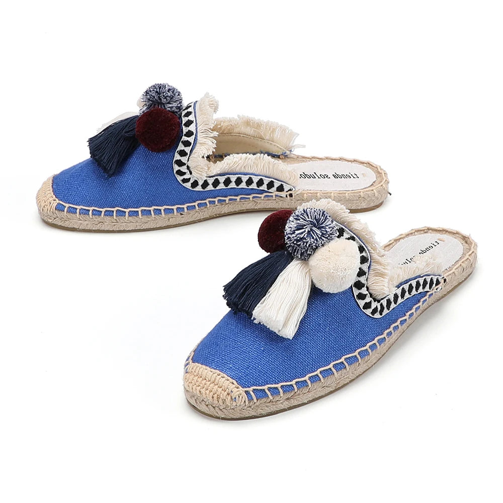 Canvas Rubber Spring/autumn Mules Unicornio Terlik Tienda Soludos Espadrilles For Flat Sandals
