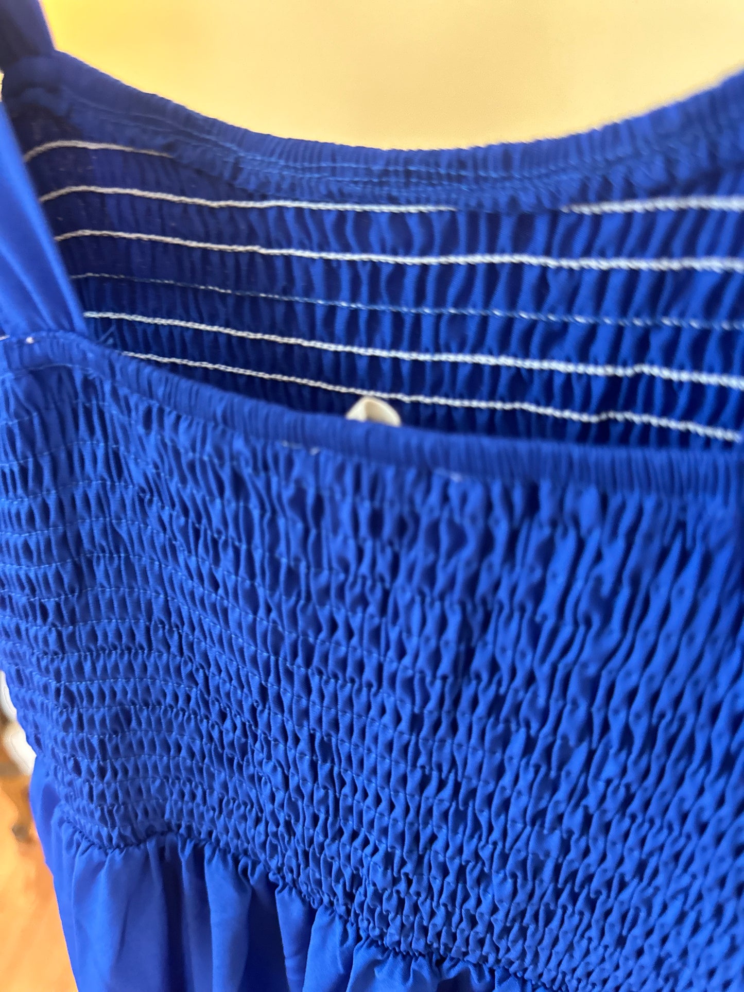 Women's Cobalt Blue Ruffle Sleeve Midi Summer Dress