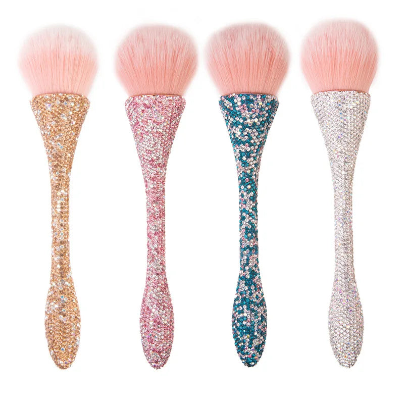 Rhinestones Diamond Handle Makeup Brush Loose Powder Brush Blush Brush Professional Make Up Brush Foundation Blush Soft Hair Brush Tool