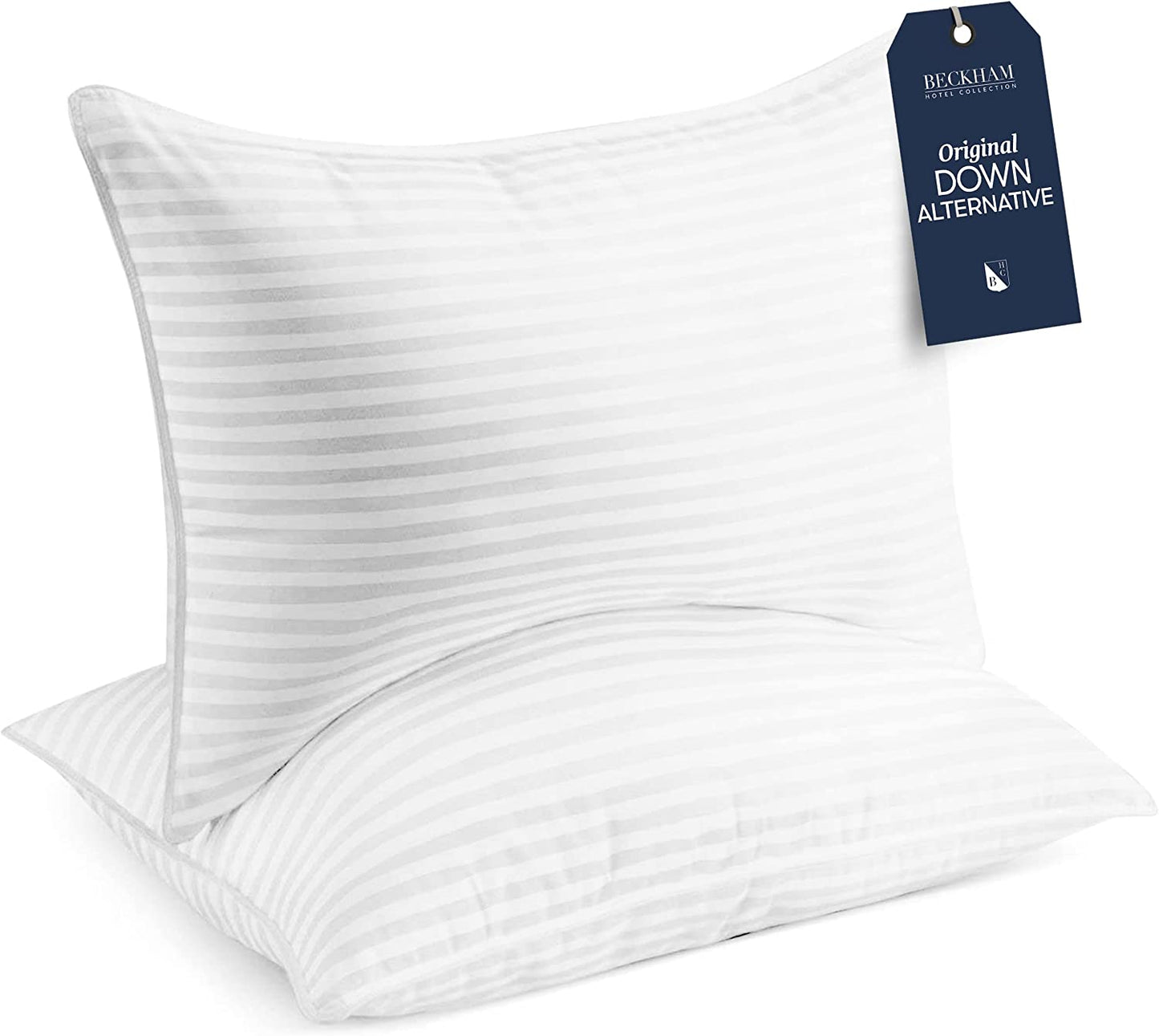 Bed Pillows Standard / Queen Size Set of 2 - down Alternative Bedding Gel Cooling Pillow for Back, Stomach or Side Sleepers