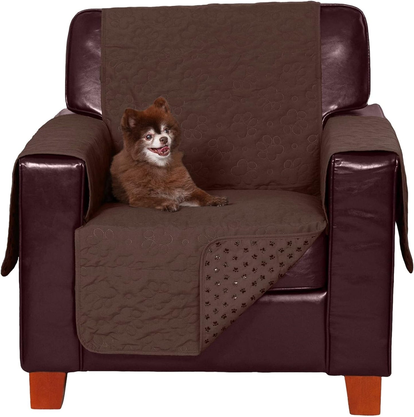 Large Sofa/Couch Cover Protector for Dogs, Cats, & Children - Water-Resistant & Reversible-Tone Pinsonic Quilted Living Room Furniture Cover - Gray/Mist, Large Sofa