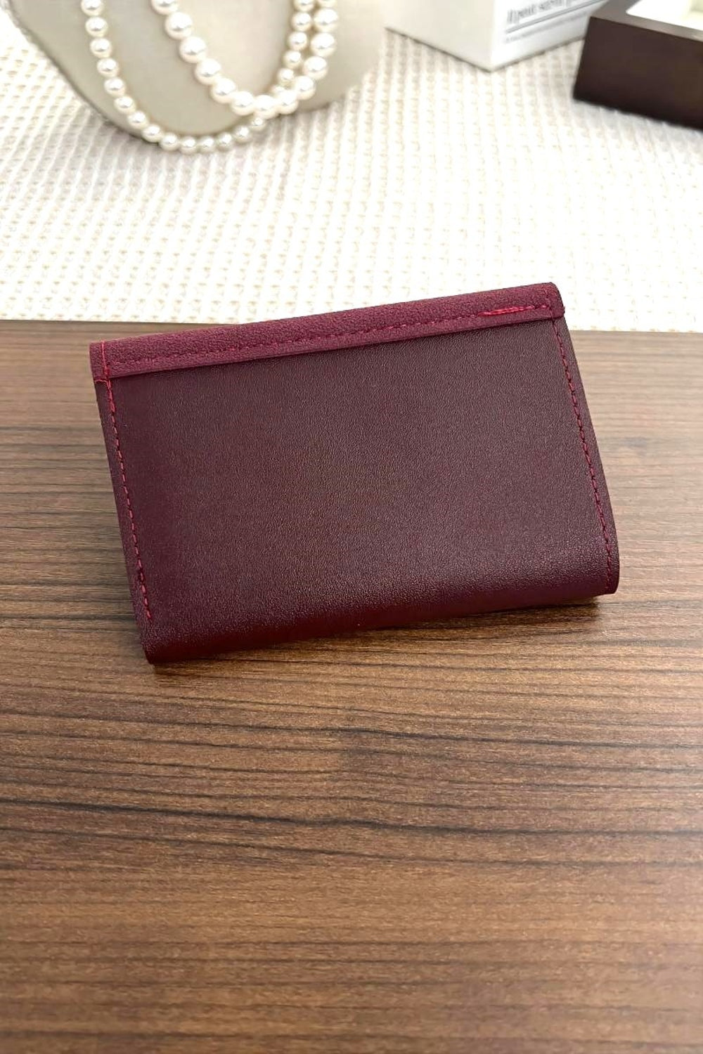 V point Compact Trifold Wallet