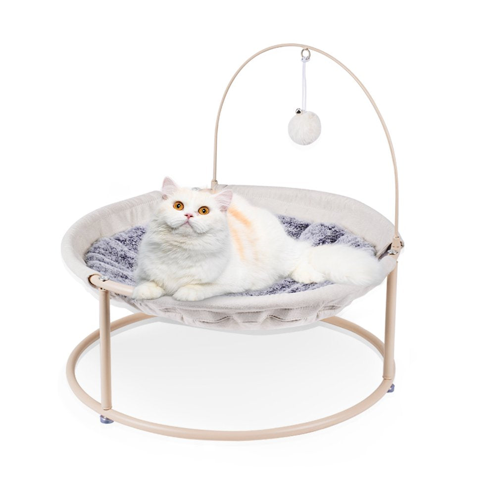 Cat Hammock, Cat Hammock Bed, Cat Bed, Detachable Pet Hammock Bed, Hanging Elevated Cat Nest, Pet Bed Suitable for Indoor Outdoor, Off-White
