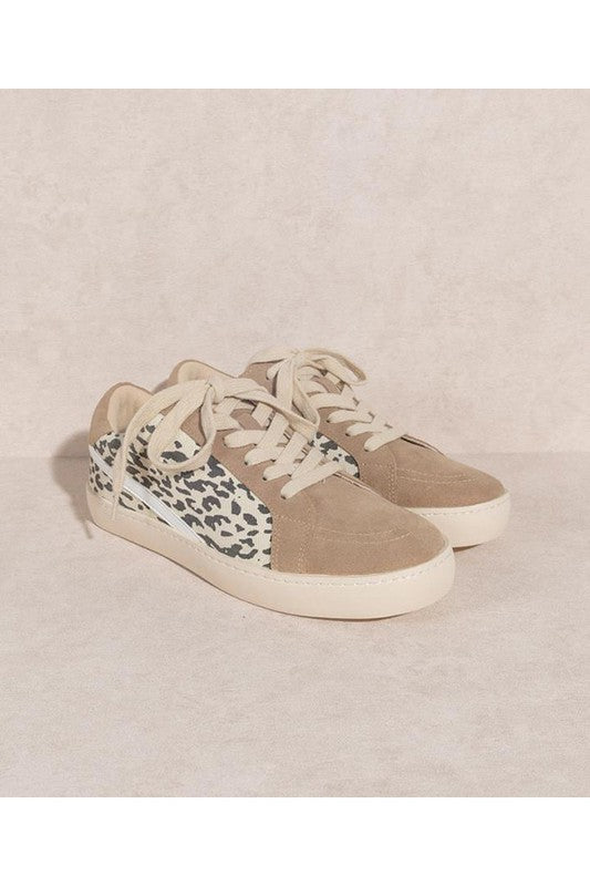 Natural Animal Pattern JORDAN-LOW TOP SNEAKERS
