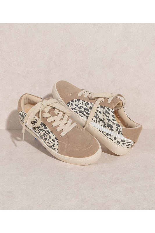 Natural Animal Pattern JORDAN-LOW TOP SNEAKERS