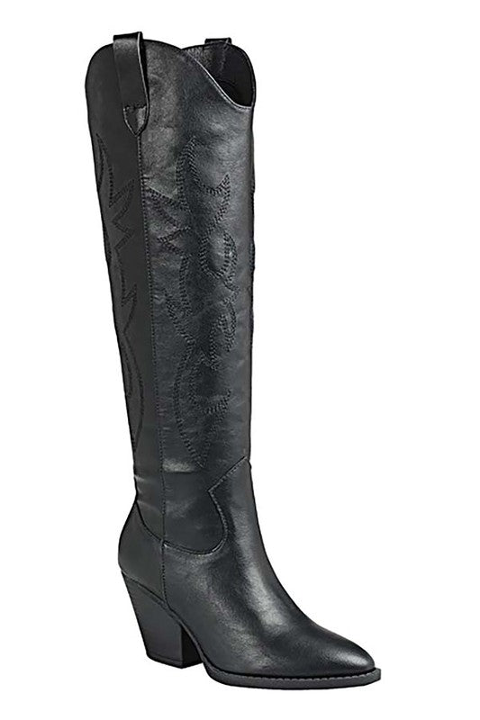 Simple City Long KNEE HIGH WESTERN BOOT