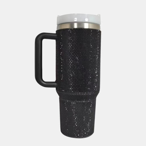 Sparkle Colors Rhinestone Stainless Steel Tumbler with Straw