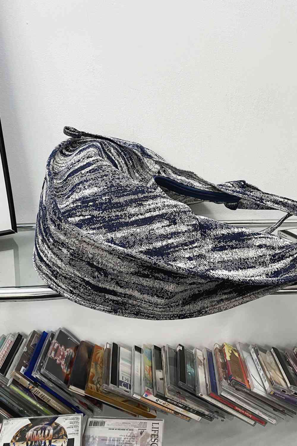 Canvas Abstract Black & White Color matched Sling Bag