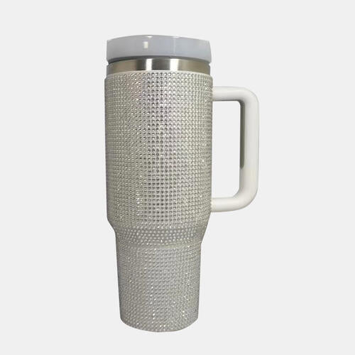 Sparkle Colors Rhinestone Stainless Steel Tumbler with Straw