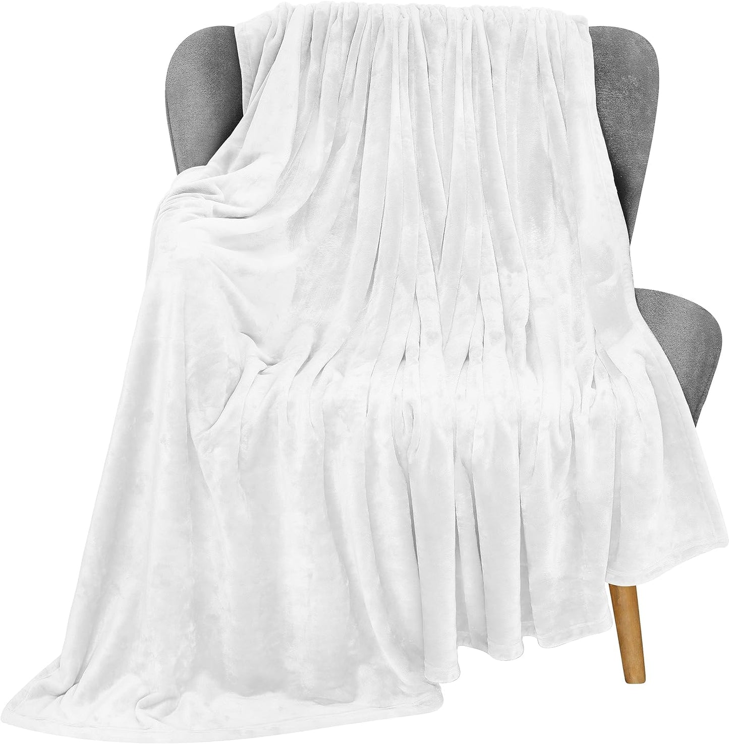 Very Soft Fleece Blanket Queen Size Luxury Bed Blanket Anti-Static Fuzzy Soft Blanket Microfiber (90X90 Inches)