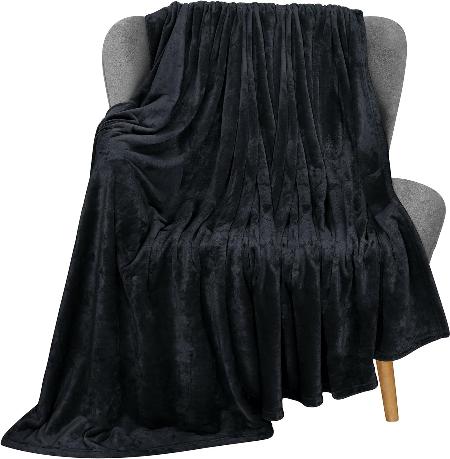 Very Soft Fleece Blanket Queen Size Luxury Bed Blanket Anti-Static Fuzzy Soft Blanket Microfiber (90X90 Inches)
