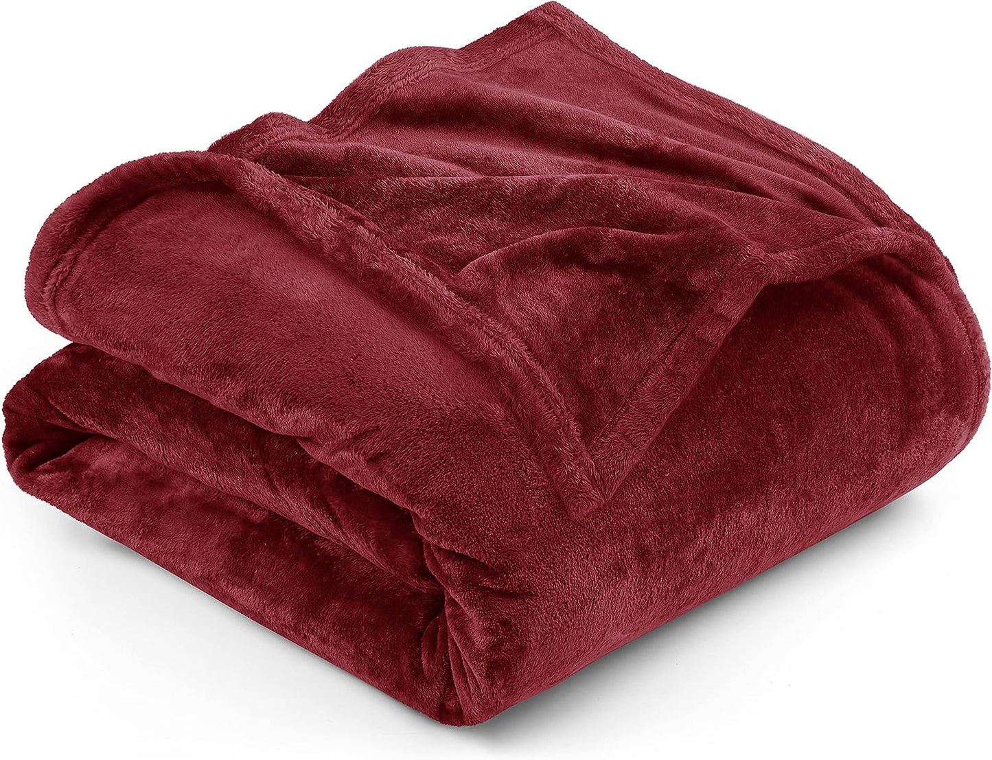 Very Soft Fleece Blanket Queen Size Luxury Bed Blanket Anti-Static Fuzzy Soft Blanket Microfiber (90X90 Inches)