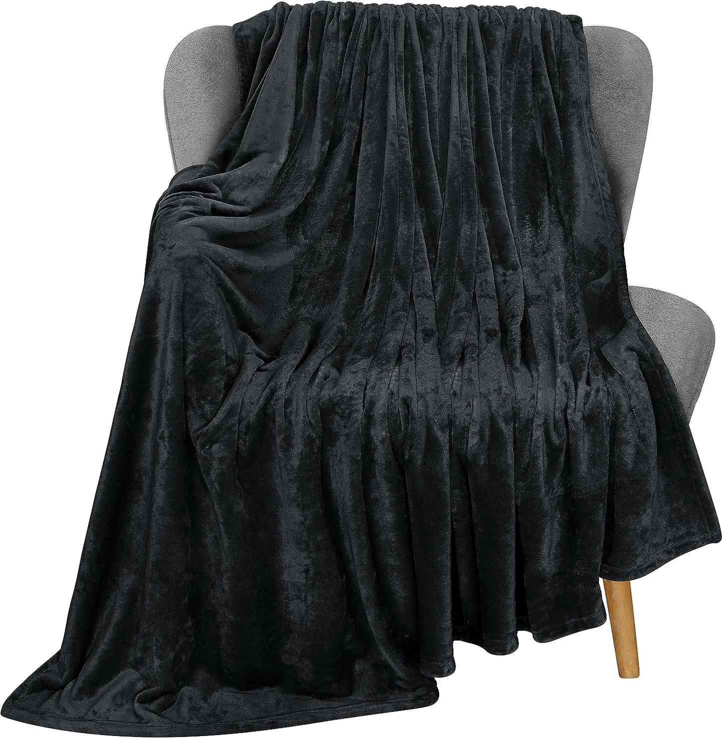Very Soft Fleece Blanket Queen Size Luxury Bed Blanket Anti-Static Fuzzy Soft Blanket Microfiber (90X90 Inches)