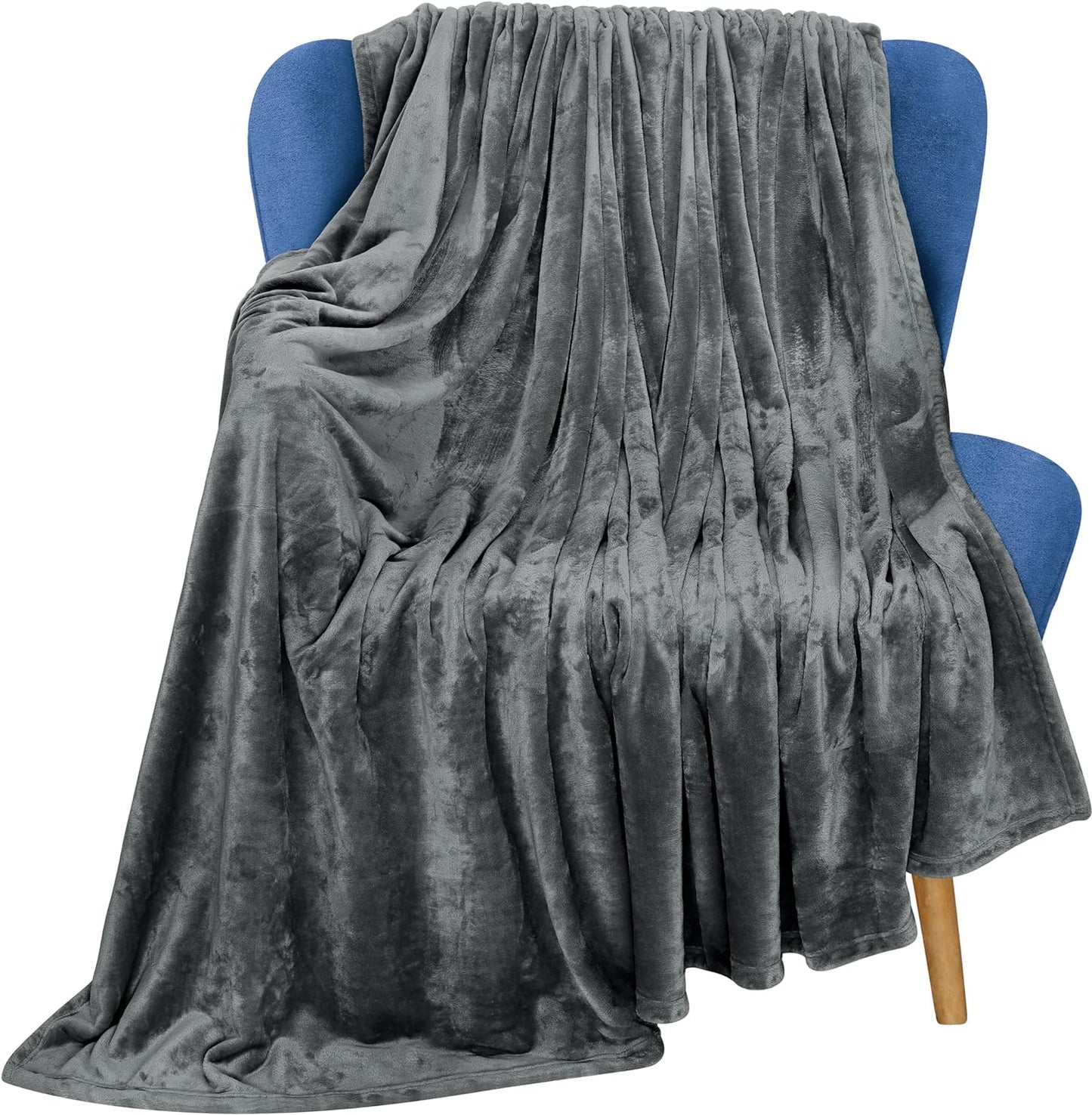 Very Soft Fleece Blanket Queen Size Luxury Bed Blanket Anti-Static Fuzzy Soft Blanket Microfiber (90X90 Inches)