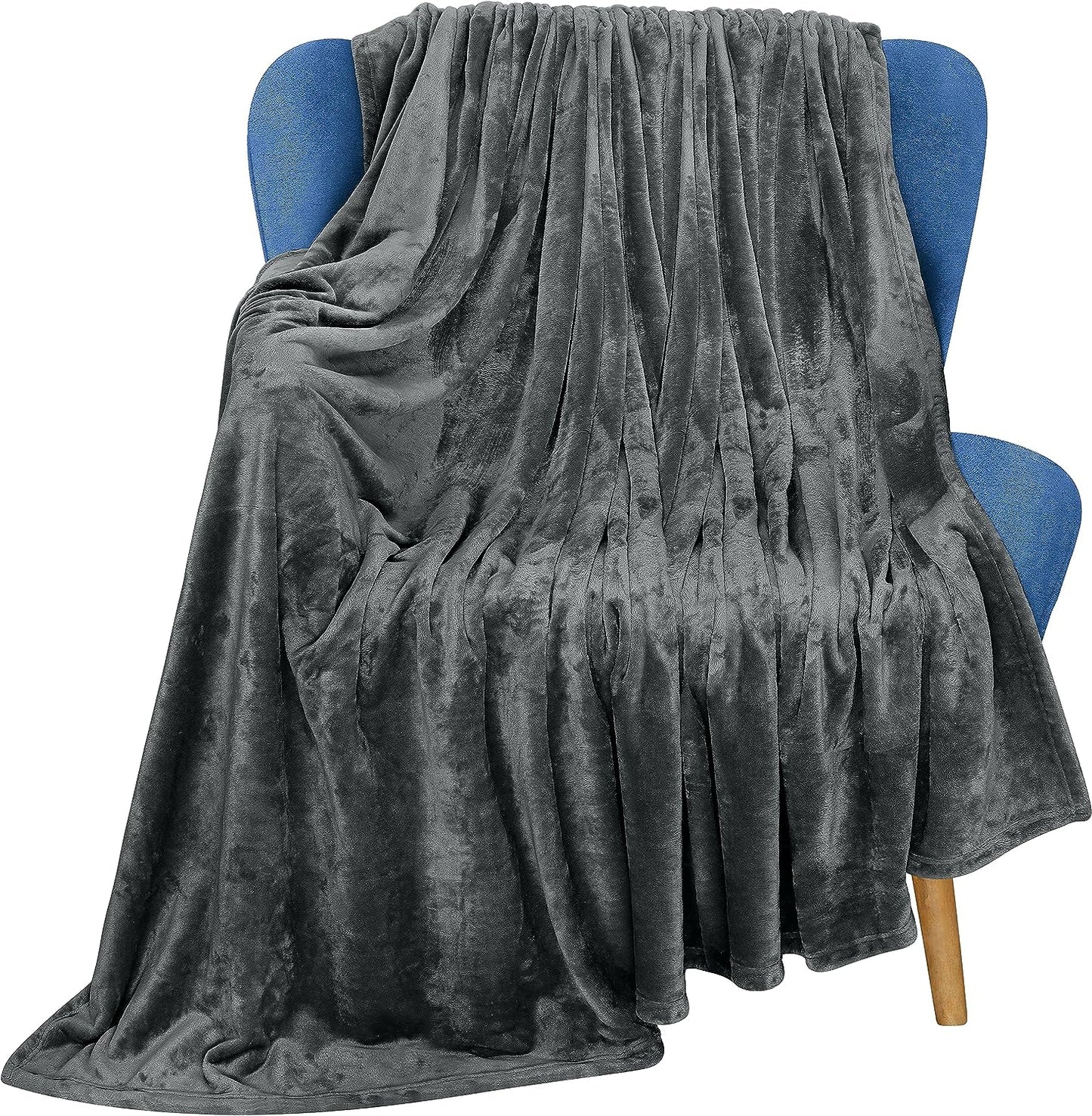 Very Soft Fleece Blanket Queen Size Luxury Bed Blanket Anti-Static Fuzzy Soft Blanket Microfiber (90X90 Inches)