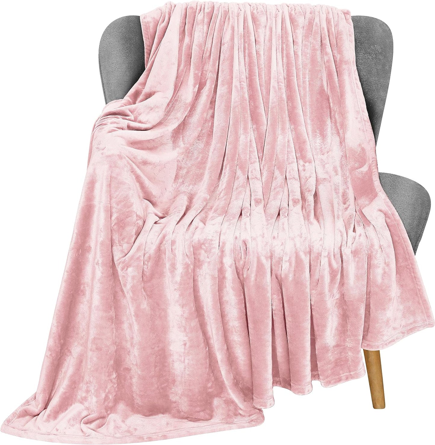 Very Soft Fleece Blanket Queen Size Luxury Bed Blanket Anti-Static Fuzzy Soft Blanket Microfiber (90X90 Inches)