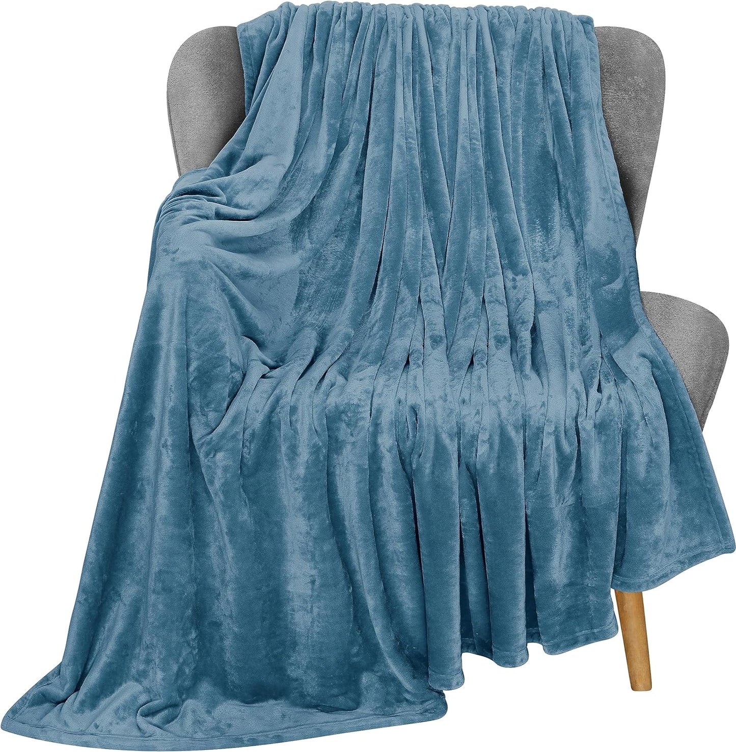 Very Soft Fleece Blanket Queen Size Luxury Bed Blanket Anti-Static Fuzzy Soft Blanket Microfiber (90X90 Inches)