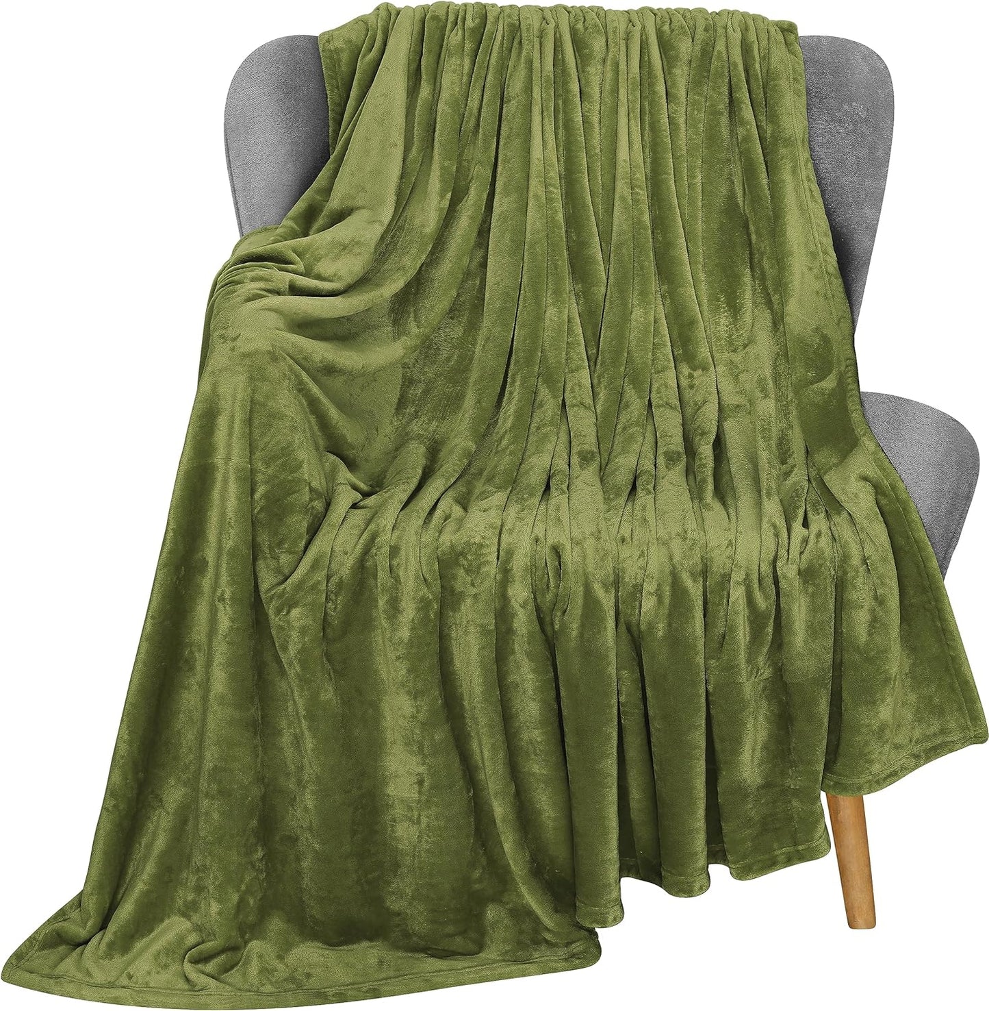Very Soft Fleece Blanket Queen Size Luxury Bed Blanket Anti-Static Fuzzy Soft Blanket Microfiber (90X90 Inches)